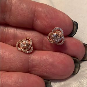 New rose gold earrings